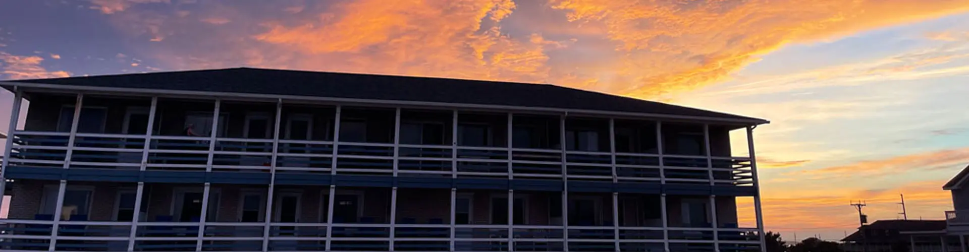 The Blue Heron Motel, an oceanfront motel on the beach at Nags Head, North Carolina