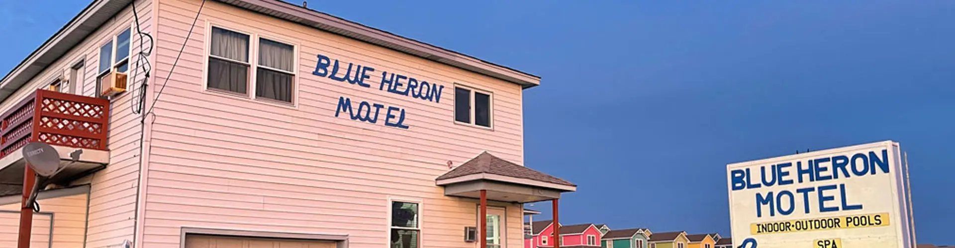 The Blue Heron Motel, an oceanfront motel on the beach at Nags Head, North Carolina